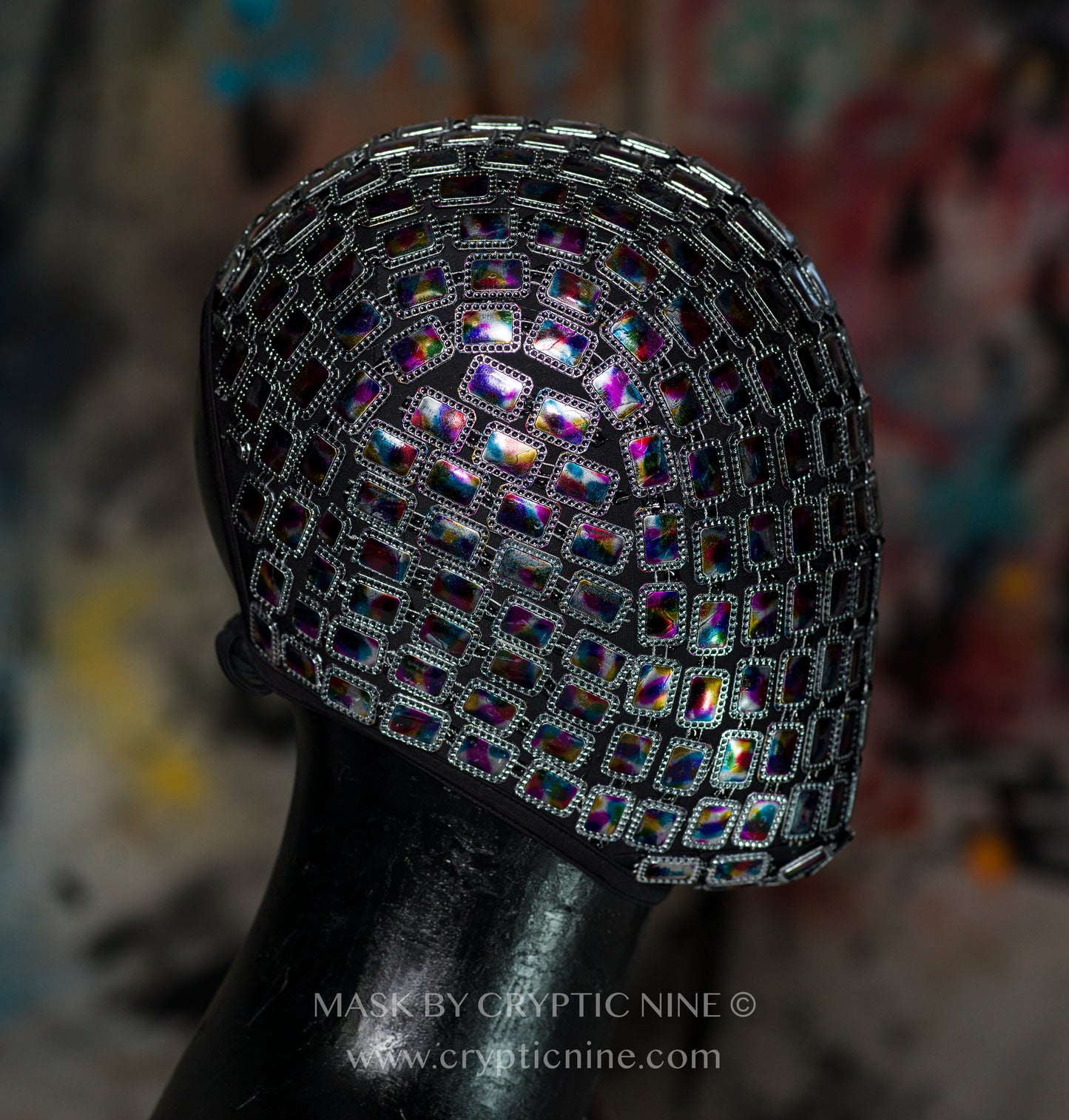 Cosmic Disco Gunmetal - Dark Silver Trim Mask