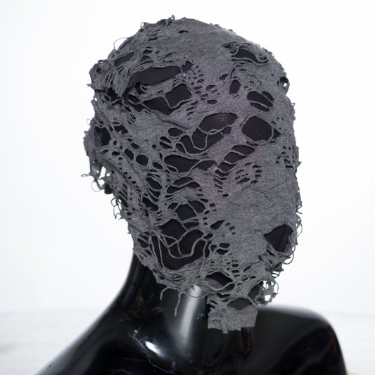 Black and Grey Flow Haute Couture Lace Mask V.5