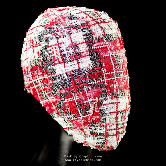 Red Robin - Haute Couture Black and White Lace Fabric