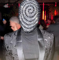 Silver Black Spiral Spike