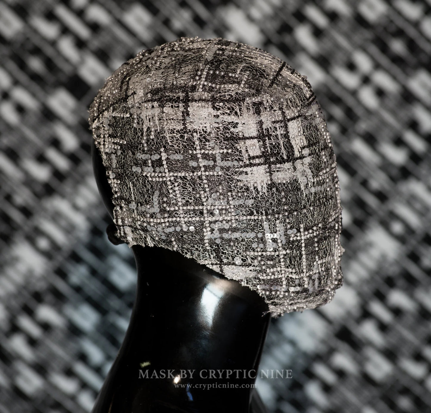 Grey Jane - Elegant Haute Couture Lace Mask