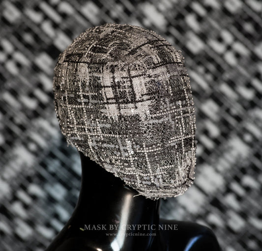 Grey Jane - Elegant Haute Couture Lace Mask