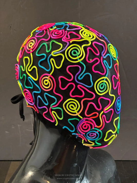 Raver Rainbow , Multi Color Lace Mask