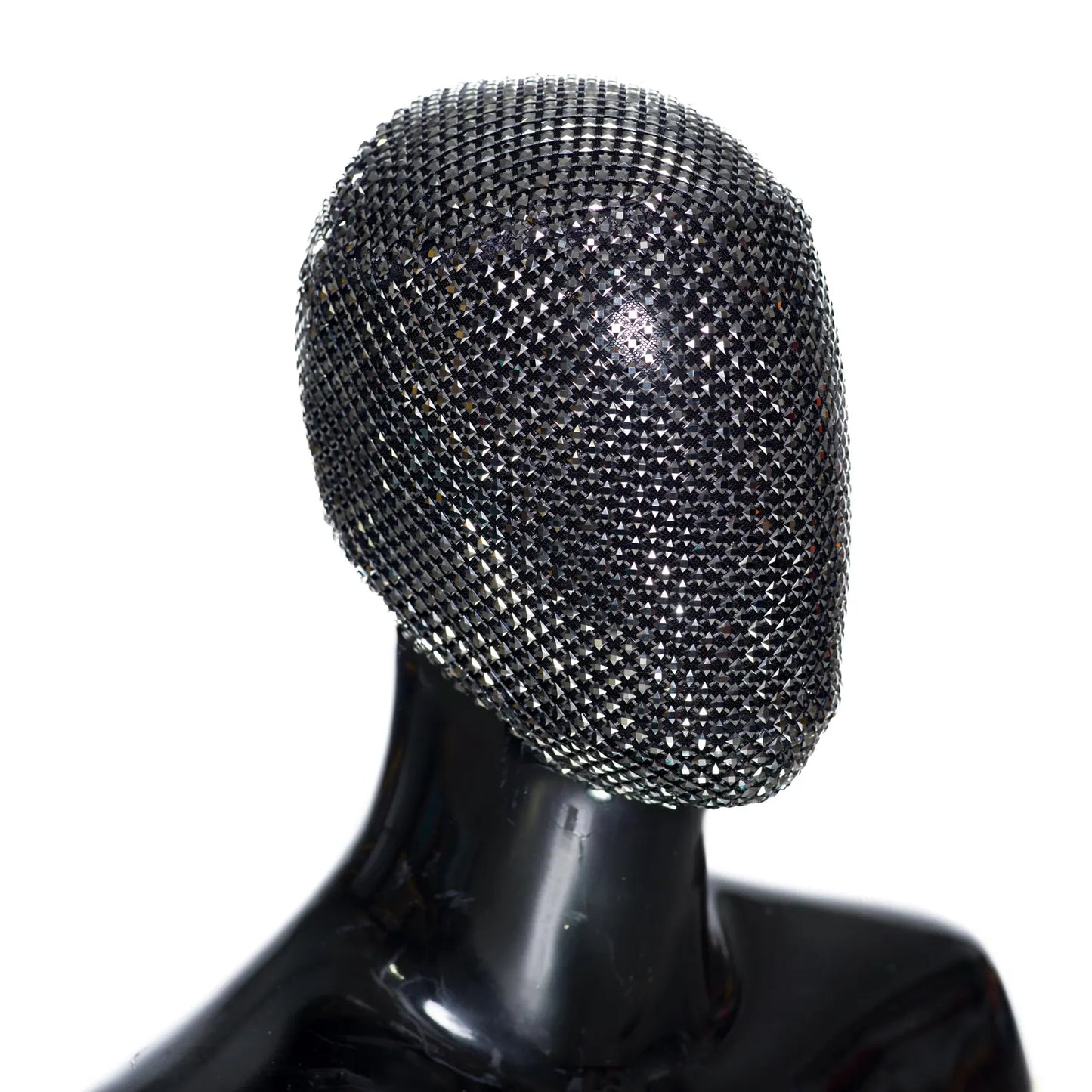 Silver Shadow - Silver Maze Couture Lace Mask