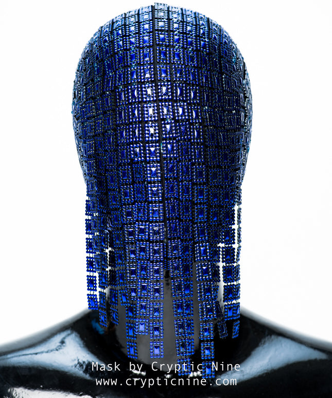 The Gladiator - Blue Hanging Trim Couture Mask My Store