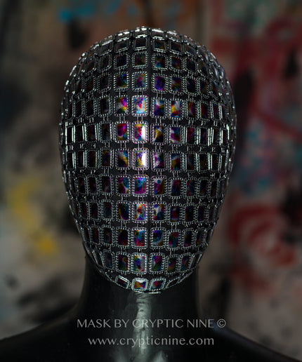 Cosmic Disco Gunmetal – Dunkelsilberner Rand Maske