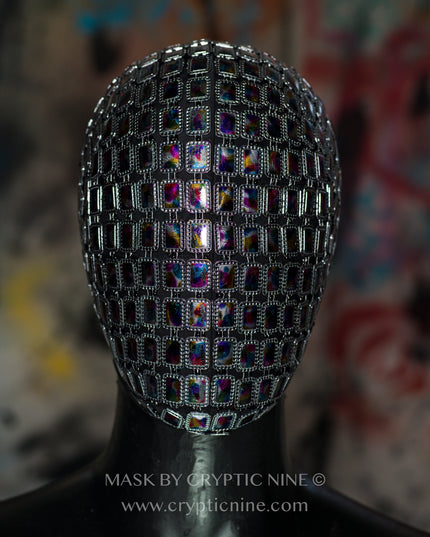 Cosmic Disco Gunmetal – Dunkelsilberner Rand Maske
