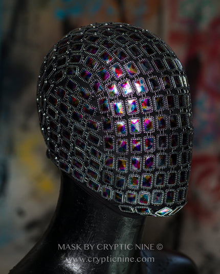 Cosmic Disco Gunmetal – Dunkelsilberner Rand Maske