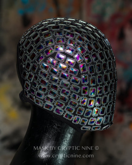 Cosmic Disco Gunmetal – Dunkelsilberner Rand Maske