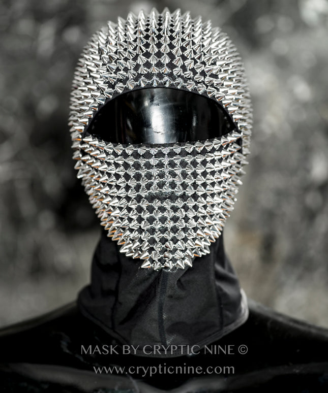 Mad Maxx V.2 Eye Open Silver Spike Mask My Store