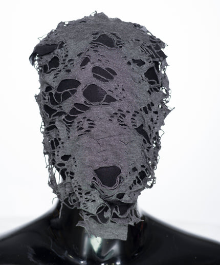 Schwarz-graue Flow Haute Couture Spitzenmaske V.5 