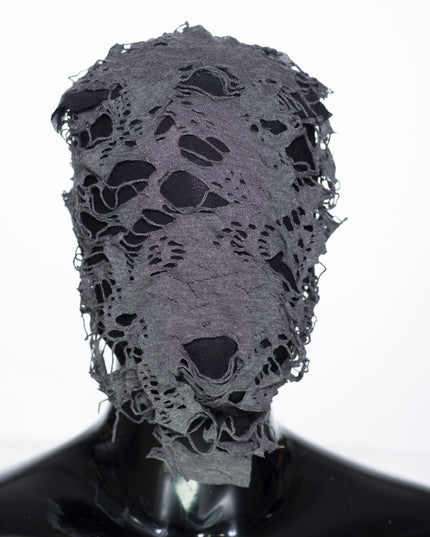 Schwarz-graue Flow Haute Couture Spitzenmaske V.5 