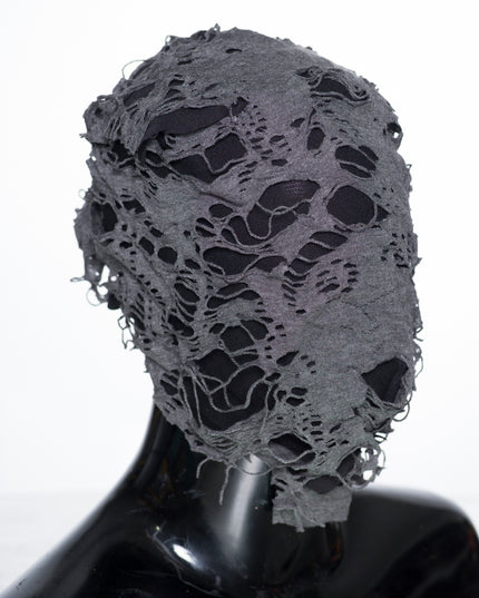 Schwarz-graue Flow Haute Couture Spitzenmaske V.5 