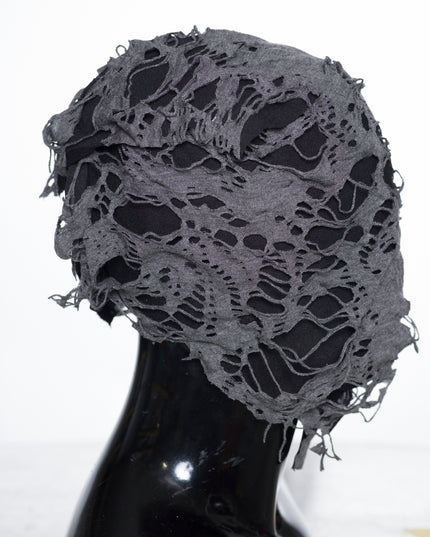 Schwarz-graue Flow Haute Couture Spitzenmaske V.5 
