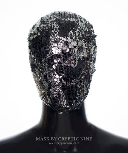 Silver Flower Lace Mask V.1