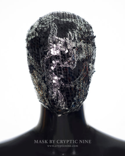 Silver Flower Lace Mask V.1