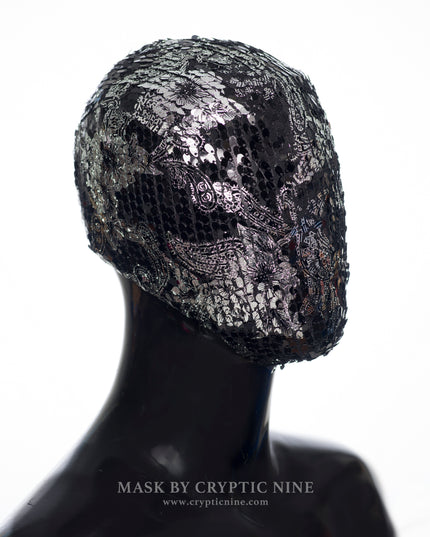 Silver Flower Lace Mask V.1
