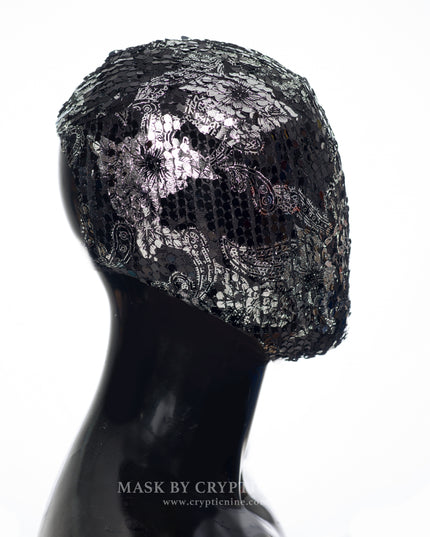 Silver Flower Lace Mask V.1
