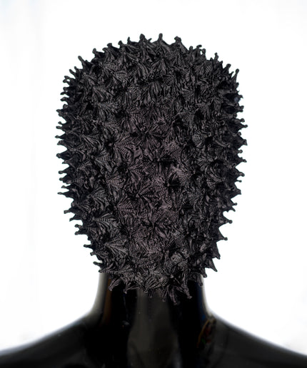 Schwarz-graue Flow Haute Couture Spitzenmaske V.5 
