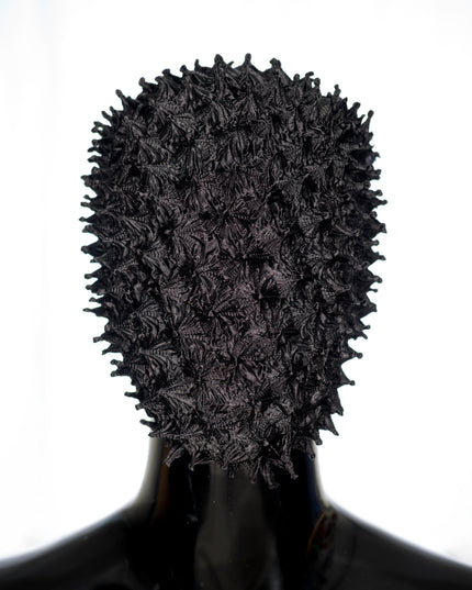 Schwarz-graue Flow Haute Couture Spitzenmaske V.5 