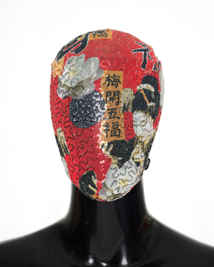 Schwarze Shadow Maze Spitzenmaske, handgefertigtes quadratisches Schmuckmuster aus Metall