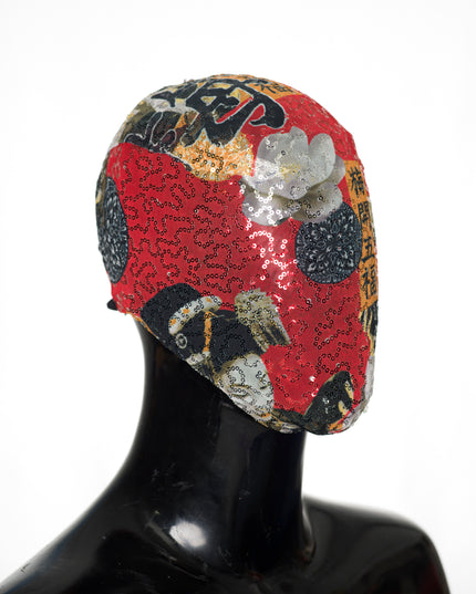 Schwarze Shadow Maze Spitzenmaske, handgefertigtes quadratisches Schmuckmuster aus Metall