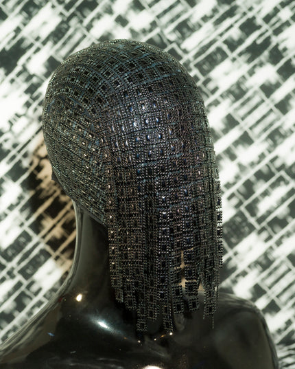 Der Gladiator – Schwarze Couture-Besatzmaske