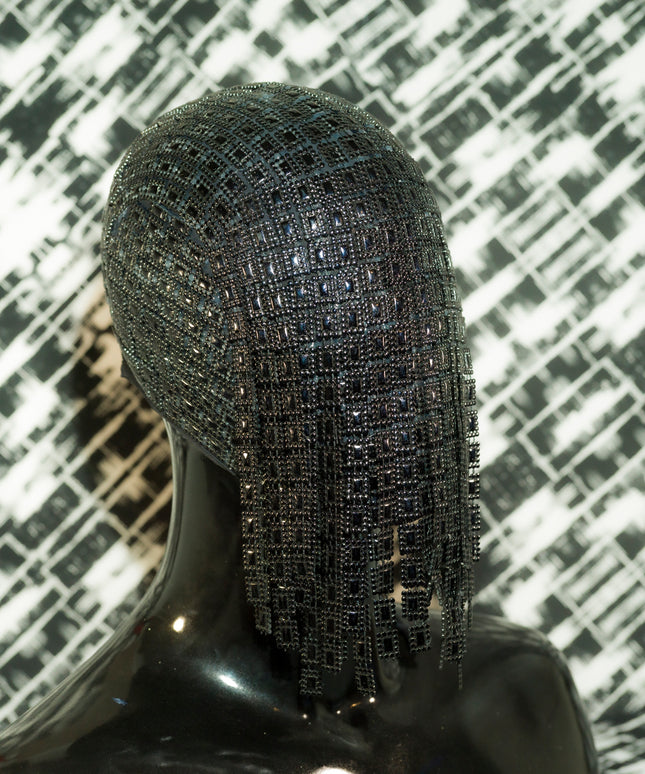 The Gladiator - Black Couture Trim Mask