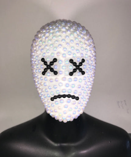 Schwarzer Bomber - Schwarze Spike-Maske