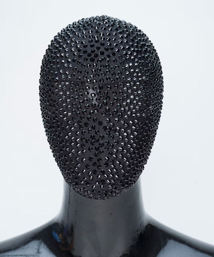 Schwarze Meteoriten-Kristallmaske