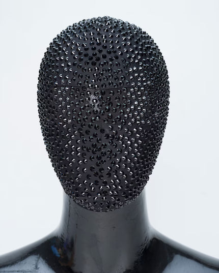 Schwarze Meteoriten-Kristallmaske