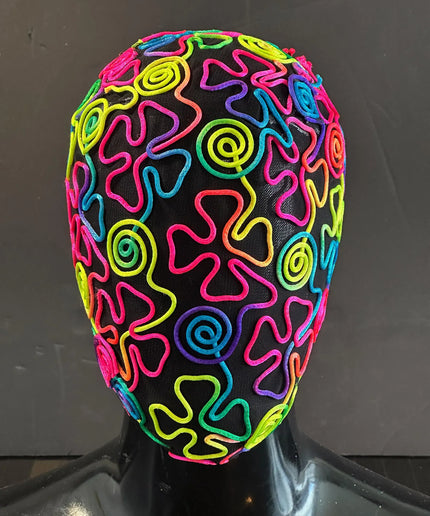 Raver Rainbow, mehrfarbige Spitzenmaske