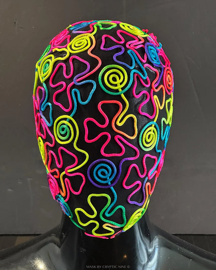 Raver Rainbow, mehrfarbige Spitzenmaske