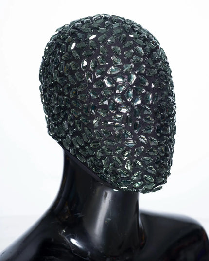Silver Rock - Mask Handmade Covered in Clear Silver Jewels