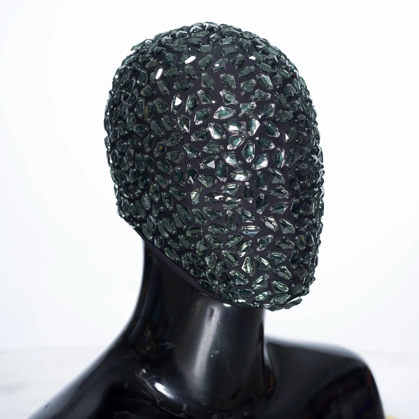 Silver Rock - Mask Handmade Covered in Clear Silver Jewels
