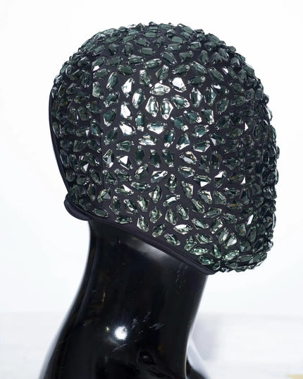 Silver Rock - Mask Handmade Covered in Clear Silver Jewels