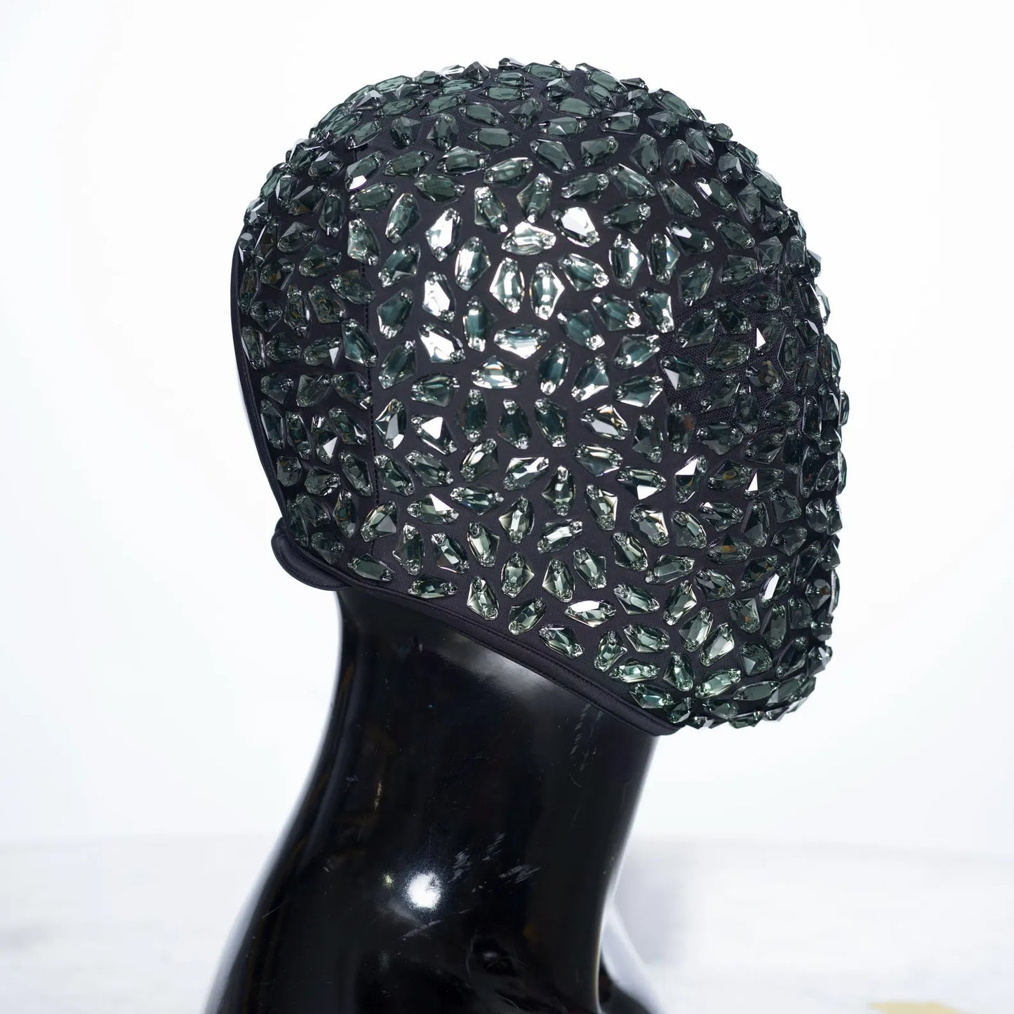 Silver Rock - Mask Handmade Covered in Clear Silver Jewels