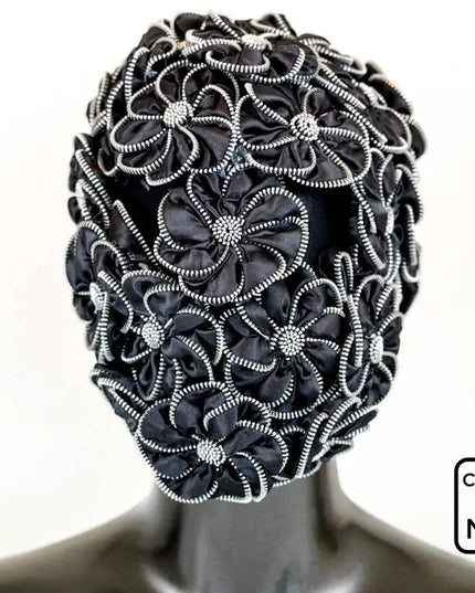 Schwarze Reißverschlussrose